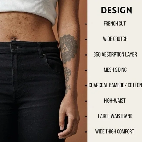 NEW LUVI Bamboo Reusable High Rise Underwear S Incontinence Postpartum Period - Picture 9 of 11